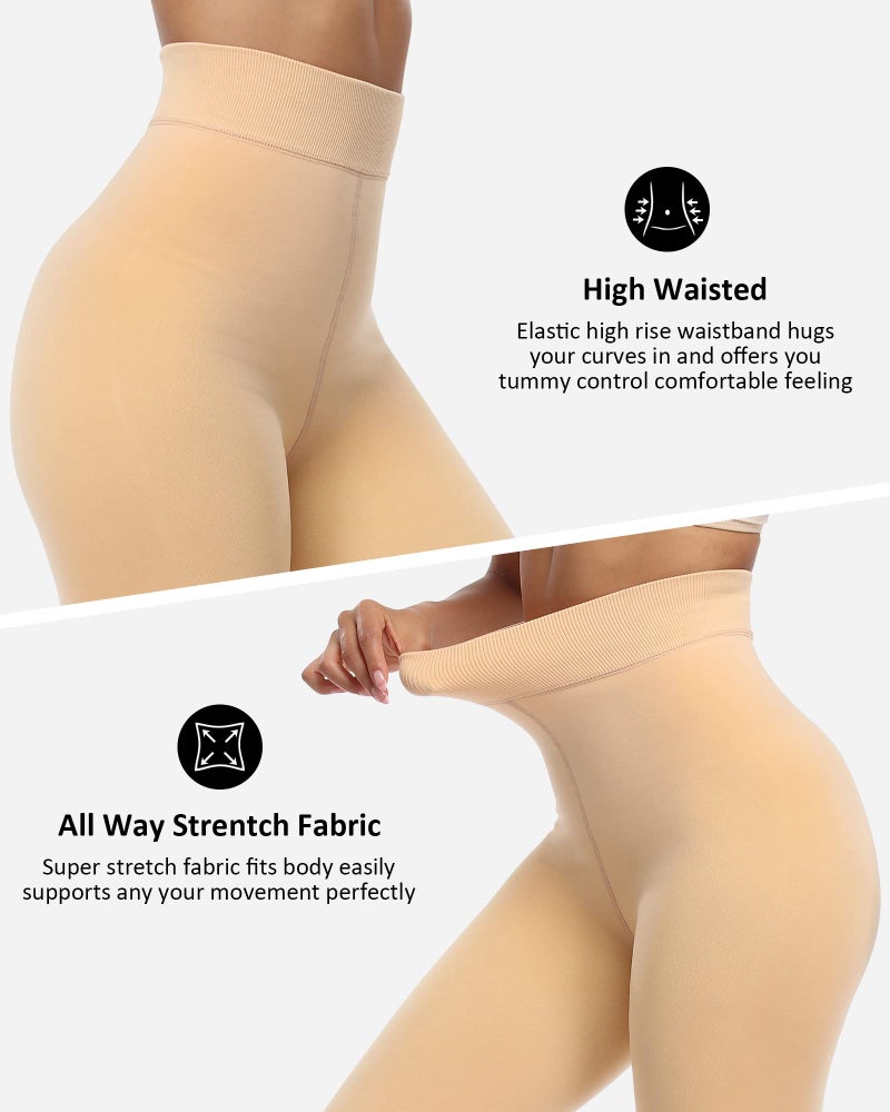 NORMOV Winter Warm Fleece Lined Leggings Women,Thick Thermal Velvet Tights (Skin-M/L) - Image 3